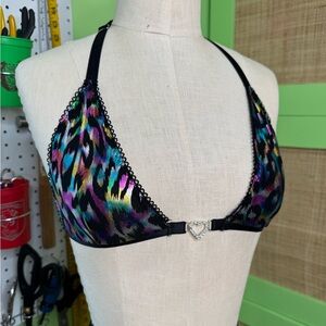 Rainbow Leopard Triangle Bralette
